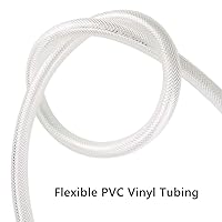 Vista 4 de Eastrans - Tubo de vinilo de cloruro de polivinilo, transparente y trenzado, de alta presión, manguera reforzada sin bisfenol A y no tóxica, 1
