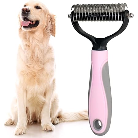 Amazon For You Time 犬ブラシ ペット コーム スクラッチャーブラシ 換毛期やムダ毛のお手入れに ピンク 大 For You Time ブラシ 通販