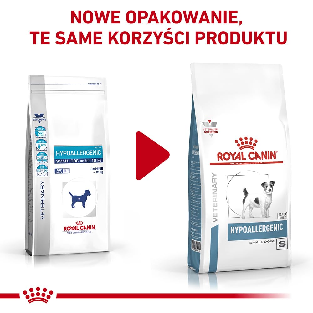 Royal Canin Veterinary Hypoallergenic Small Dogs | 3,5 kg | Alimento dietetico completo per cani di piccola taglia adulti | Per ridurre i segni di intolleranza ai nutrienti