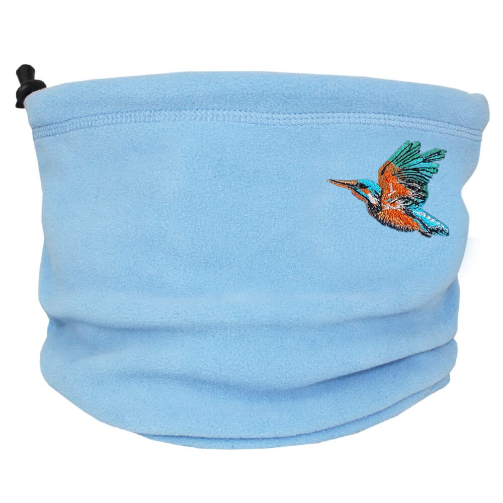 TeddyT's Embroidered Kingfisher Fleece Toggle Sports Snood (Sky Blue)