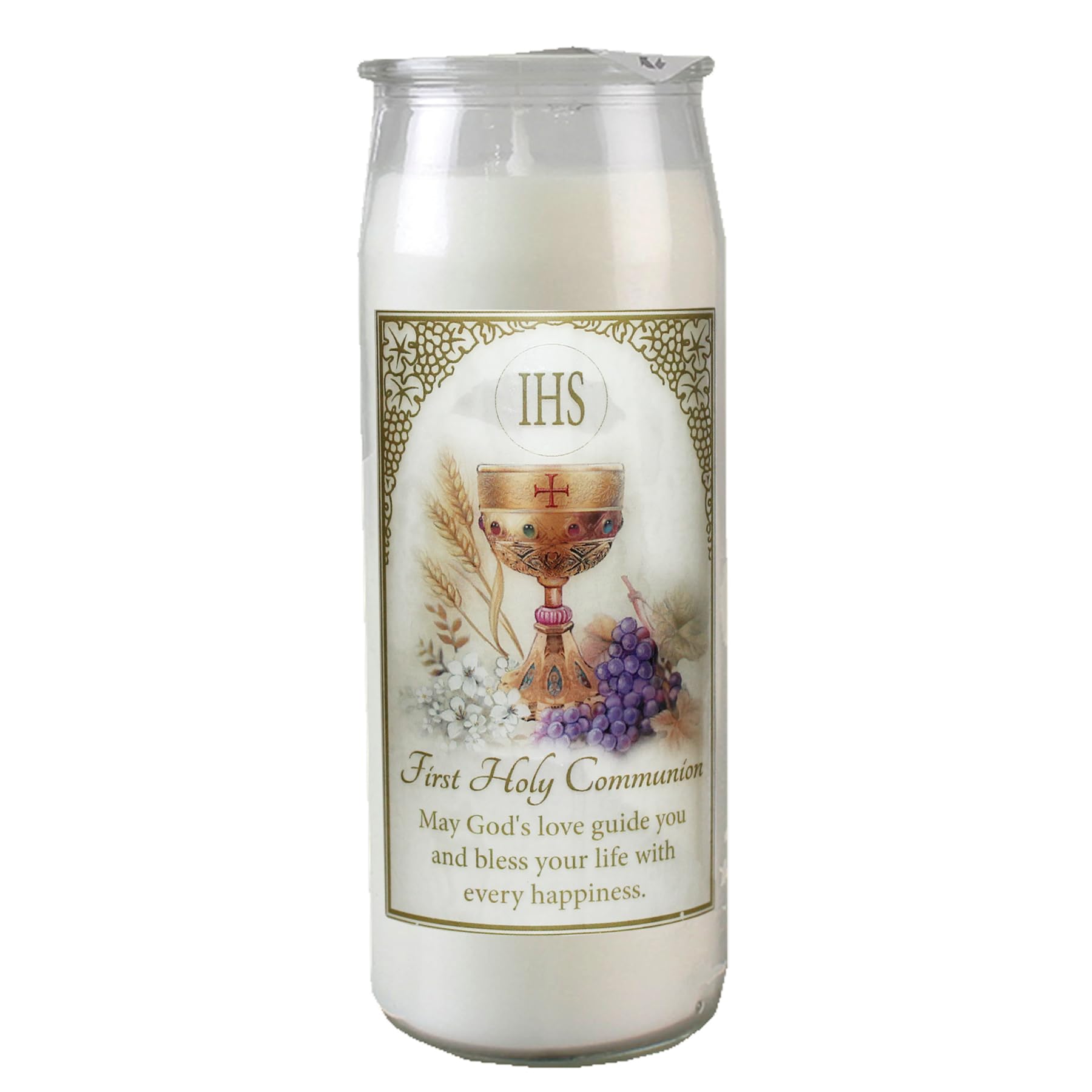 Widdle Gifts Cream First Holy Communion Candle In A Glass Jar 72Hr Burn Time
