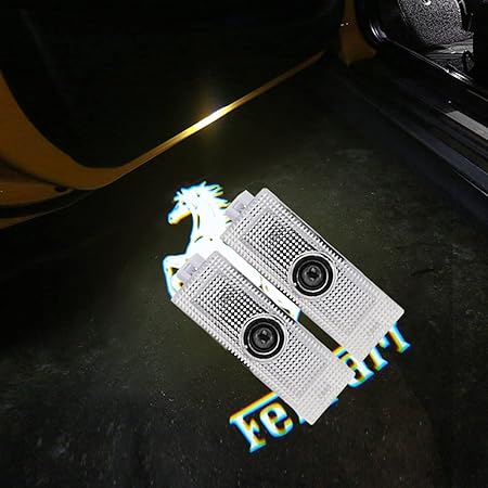 Amazon カーテシランプ レーザーロゴライト ドアウェルカムライト Ledロゴ投影 カーテシライト フ ランプ マイバッハ 2個セ ット 車用 カーテシ適応 フェラーリ458 4 599 612 Ff F12 California フェラーリ01 車 バイク 車 バイク