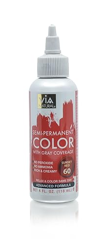 Miniatura 5 de Via Natural Color de cabello semipermanente, 4 onzas, rojo rubí #64