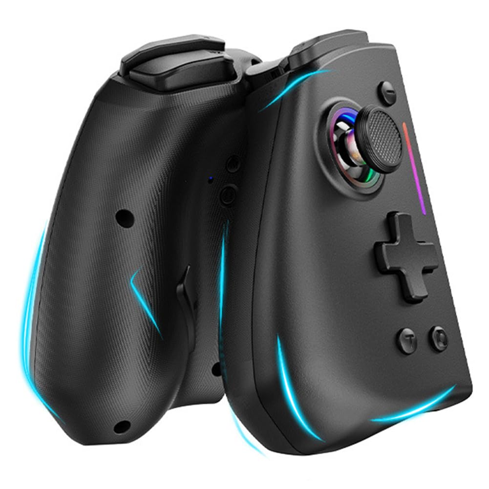 KS42 Controlador de juegos inalámbrico de doble color - Tiempo de reproducción de 6,5 H, Gamepads giroscópicos de 6 ejes, para Switch/OLED/Lite, Auto -Up
