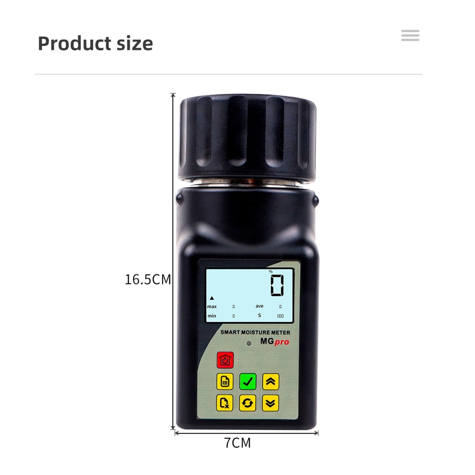 Feuchtigkeitsmessgerät, GM-pro Smart Feuchtigkeitsmesser, Feuchtigkeitstester, Mais, Weizen, Bohnen, Erdnusssamen, Hygrometer, Getreide-Feuchtigkeitsmesser fur Holz Brennholz wande Baustoffen