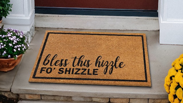 Amazon.com: MAINEVENT Bless This Hizzle Fo Shizzle Door Mat 30x17