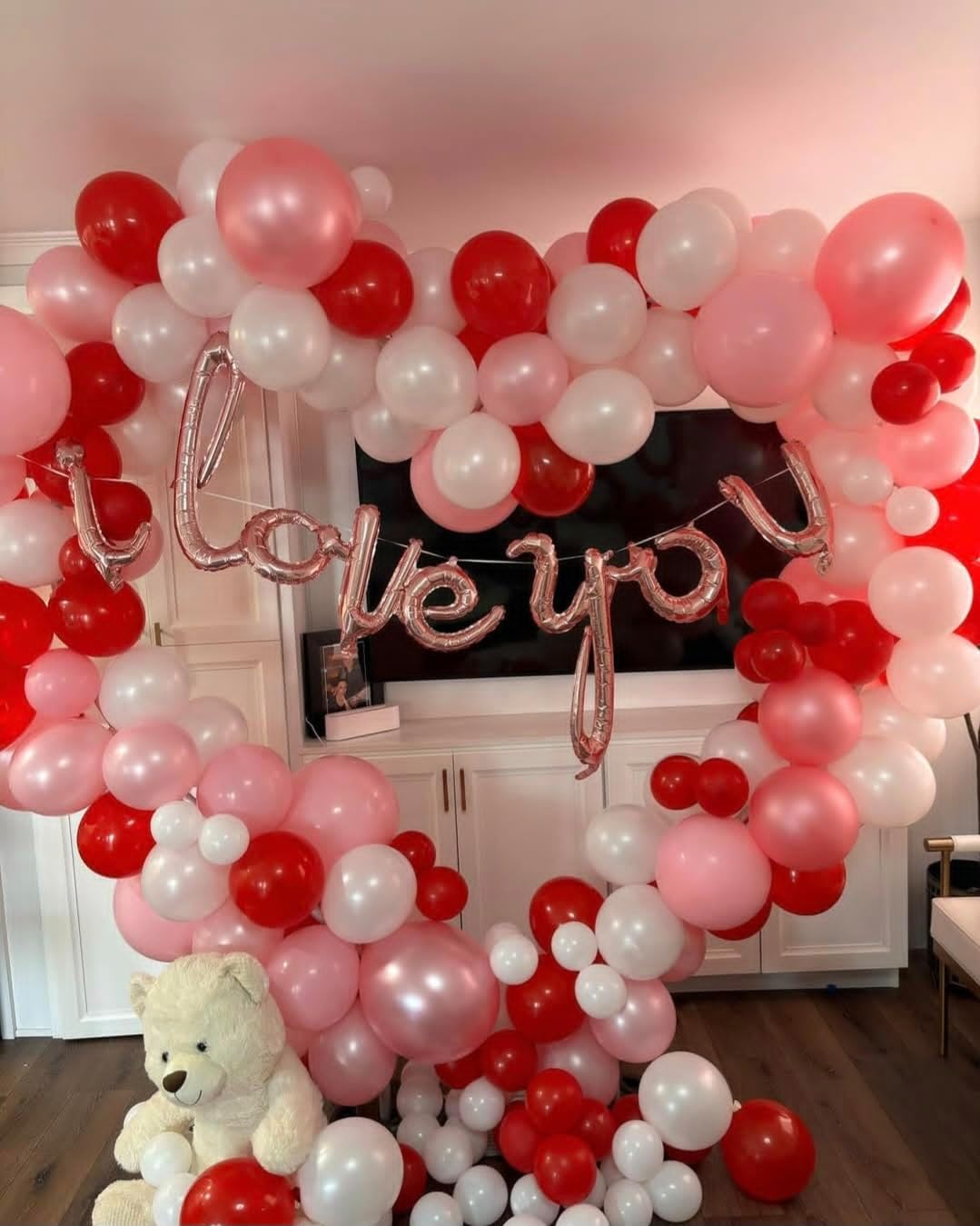 7.2ft Heart-Shaped Metal Balloon Arch Kit for Weddings Valentine's Day Proposals Engagements & Birthdays, Elegant Heart Arch Stand with Base for Ceremony Backdrops & Party Decorations（Gold）