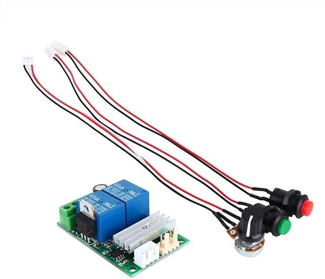 Akozon PWM DC Motor Speed Controller DC6V 9V 12V 24V 3A PWM DC Motor Speed Switch Speed Adjustable Reversible Button Switch DC Motor Driver Reversing