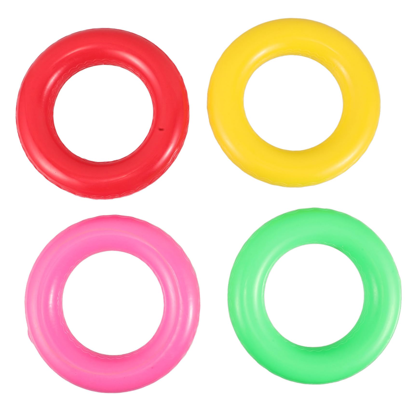 GALPADA Anneaux de Lancer en Latex Jeu de Coordination Sportive et Entraînement Athlétique 4 Pièces pour Garçon et Filles et Élèves pour Fêtes de Carnaval