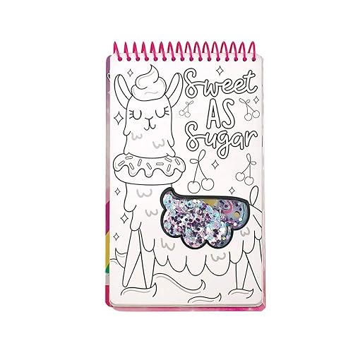 Miniatura 4 de Fashion Angels Llama Shaker - Portafolio compacto de bocetos/libro de bocetos de llama/libro para colorear, marrón/a, 7.6 onzas