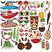 PBPBOX Luau Hawaiian Photo Booth Props Kit 45 Kits for Holiday, Summer Festivals Celebrations, Beach Pool parties, Wedding, Birthdays and More