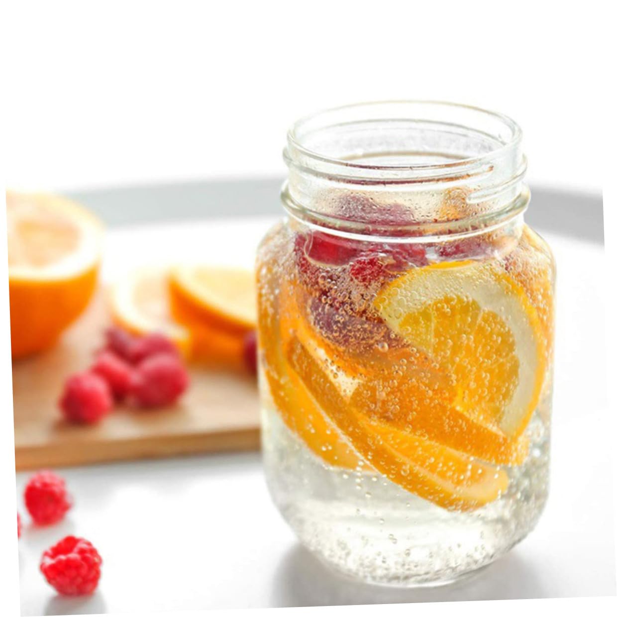 6 Stück Teiliges Transparente Runde Glasflaschen Luftdichte Vorratsgläser für Trockenfrüchte Honig Marmelade Vielseitige Aufbewahrung Hitze Kältebeständig Leicht zu Reinigen