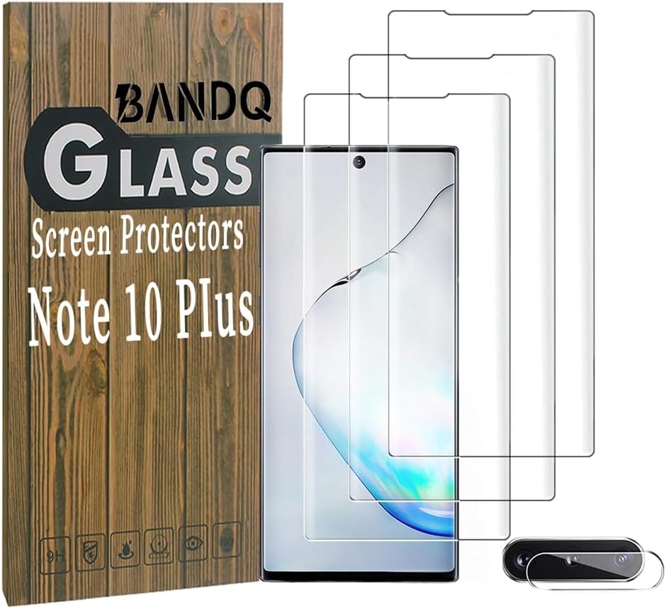 3 Pack for Galaxy Note 10 PIus Screen Protector, Camera Lens Protector, 9H Scratch-Resistant HD Clear Tempered Glass Screen Protector for Galaxy Note 10 PIus Tempered Glass Screen Protector 【3+1 Pack】
