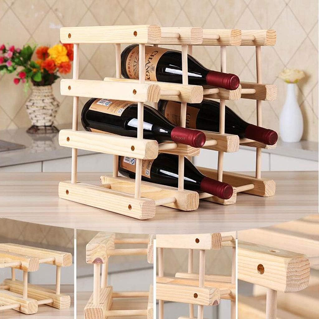 Wine Rack Wine Rack Solid Wood Floor-Standing Wine Rack Display Stand Living Room Bar Kettle Storage Rack Goblet Rack for Bar Kitchen Cabinet