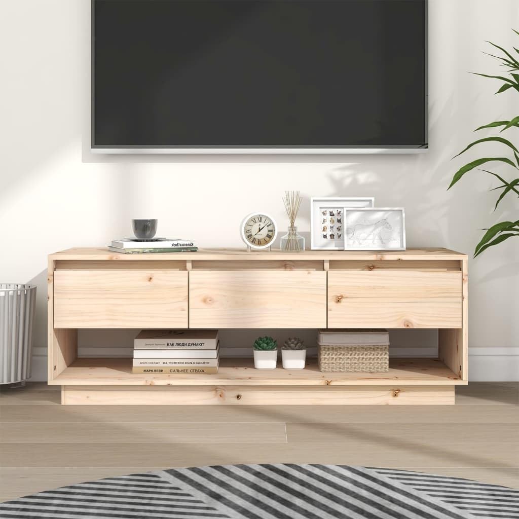 Stojak pod telewizor z litego drewna, 110,5 x 34 x 40 cm, meble do salonu, wielofunkcyjna kredens do sypialni, salonu, biura i stylowy