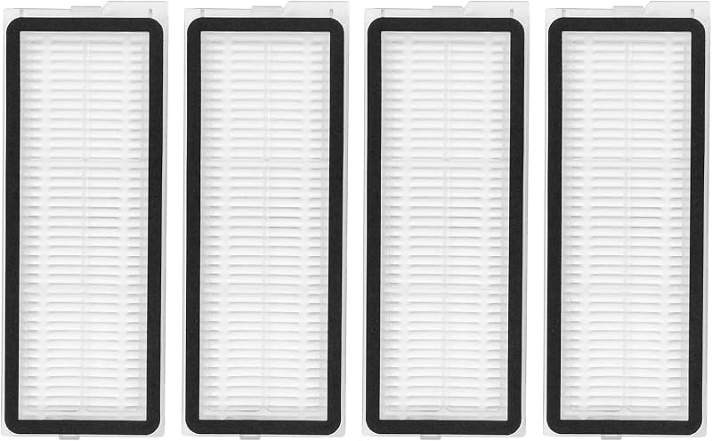 4 Pcs Replacement HEPA Filters For Roborock Qrevo S/Qrevo Pro/Qrevo Plus/Qrevo MaxV/Qrevo Curv/Qrevo Curve/Qrevo Edge/Qrevo Curv S5X/Qrevo EDGE S5A Robot Vacuum Cleaner Accessories