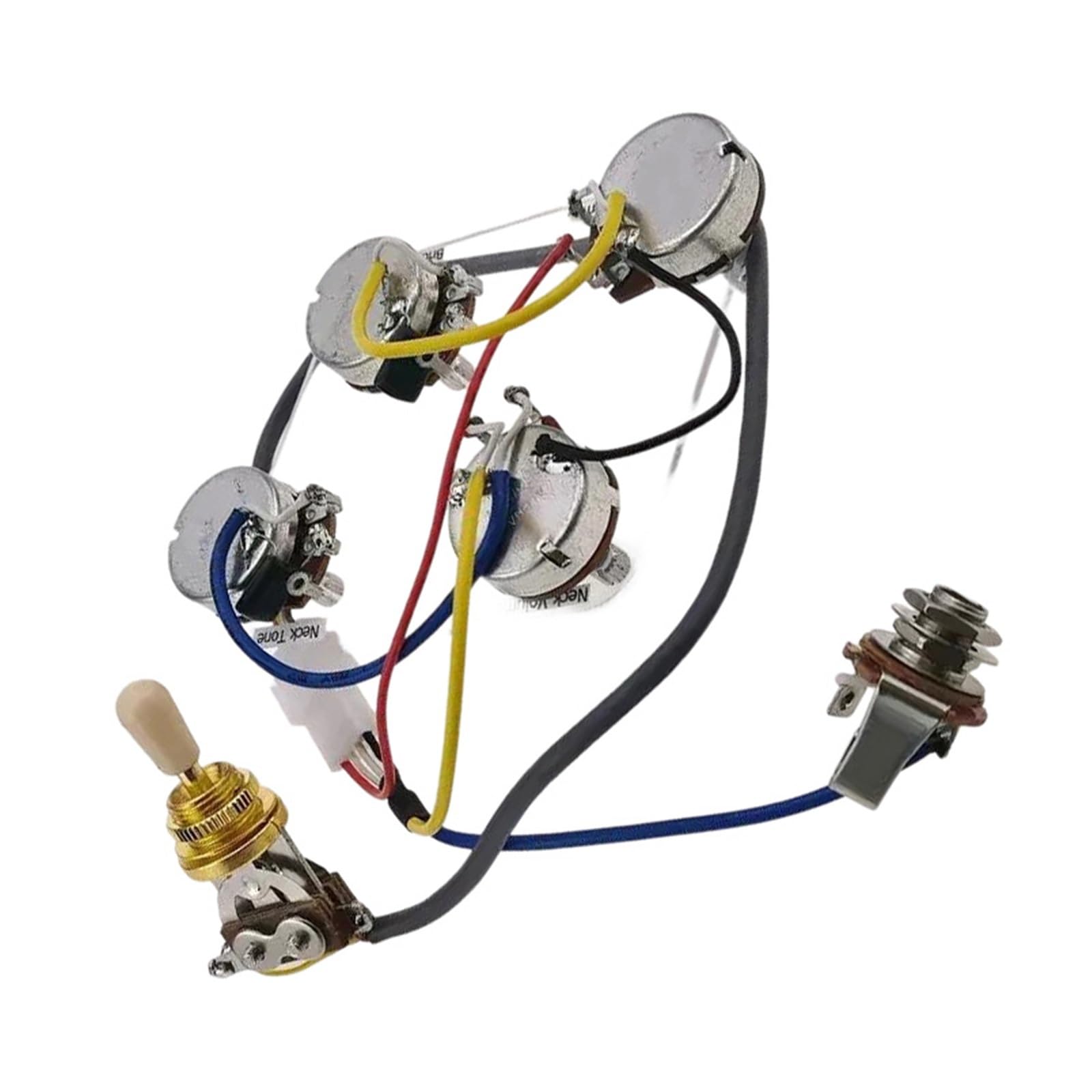 Zestaw Okablowania Przetwornika Gitary Elektrycznej Z 1 Przełącznikiem I 4 Potencjometrami