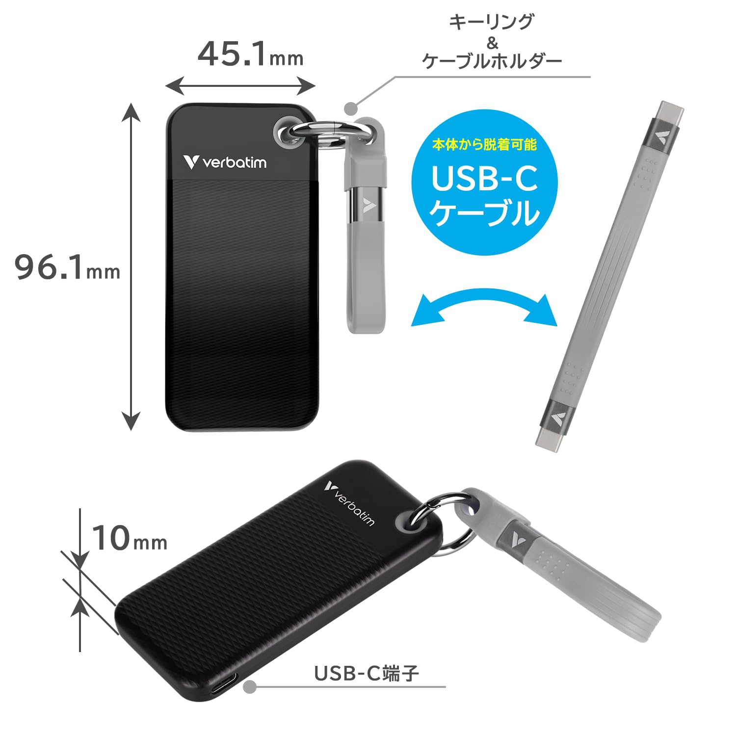 Amazon | Verbatim バーベイタム 外付け SSD 2TB USB3.2 Gen2 最大