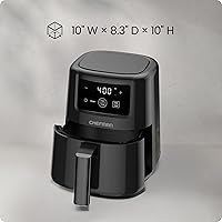 Vista 9 de CHEFMAN - Freidora de aire mini de 2 cuartos de galón – Freidora de aire compacta y ahorradora de espacio digital con canasta antiadherente y apta