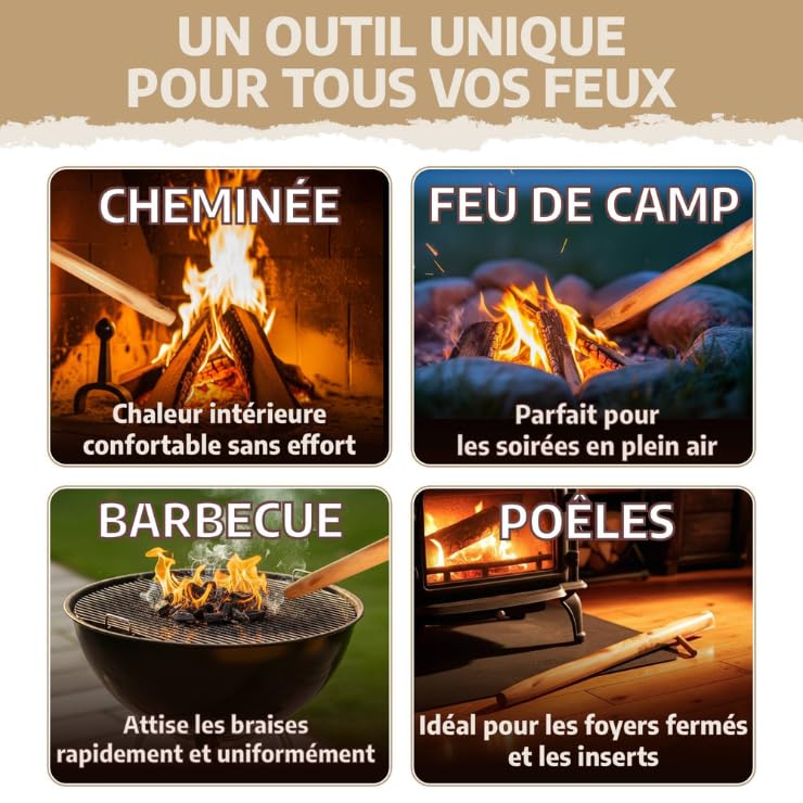 Soufflet à Bouche Pour Cheminée – Bouffadou Traditionnel Occitan En Bois – 79cm