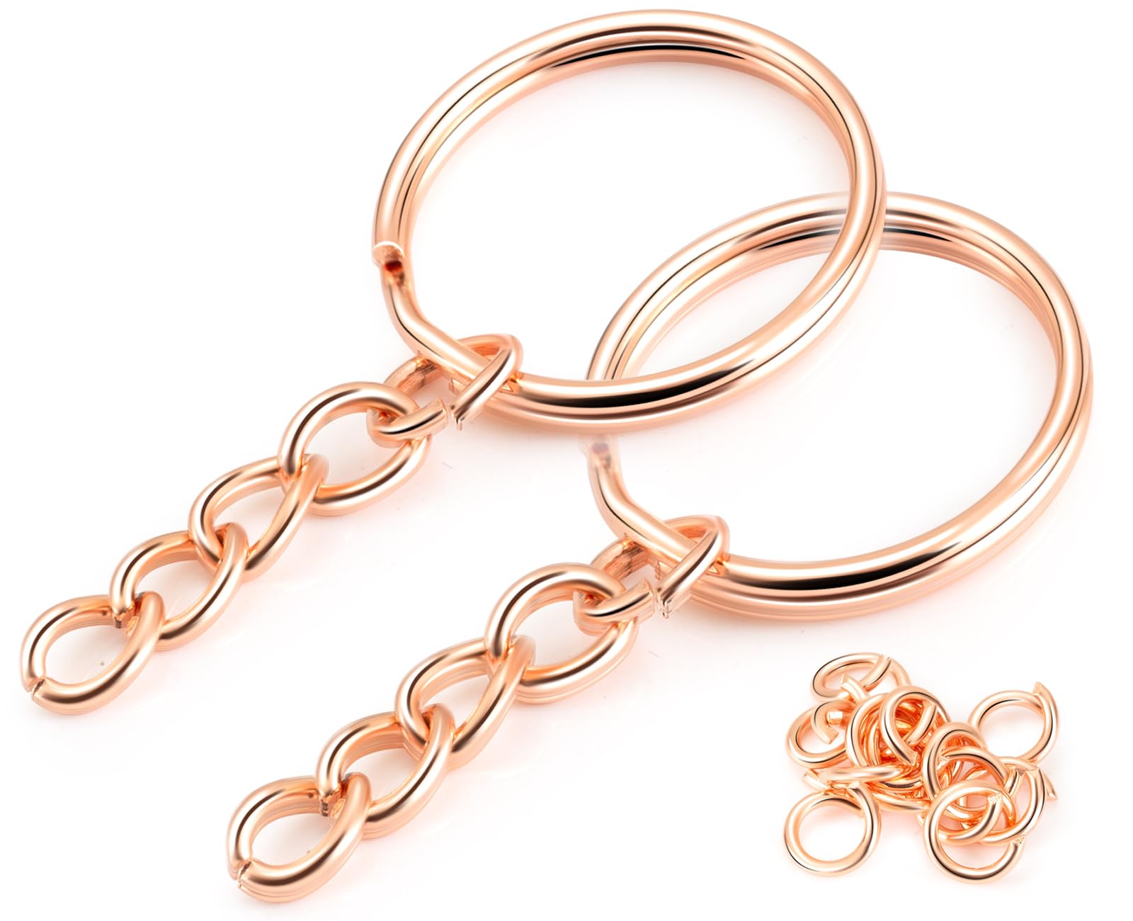 Keyring Rose Gold Split Ring SPEEDWOX 25Pcs Inch Key Fob Hardware