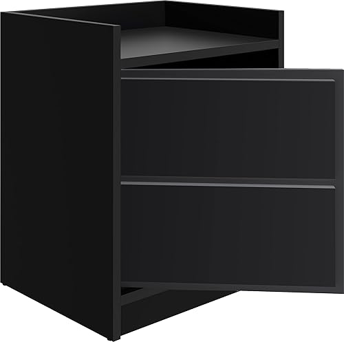 Miniatura 4 de Boyd Sleep Adagio - Mesita de noche moderna con puerta batiente, mesa auxiliar para dormitorio con compartimento de almacenamiento y estante, color