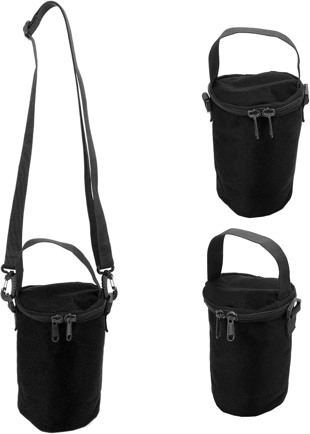 Gas Cylinder Cover, Camping Gas Lamp Lights Handle Bags Double Zipper Portable Propane Tank Carrying Bag Multifunctional Pouch with Shoulder Strap for Camping Hiking(Black) - Image 8