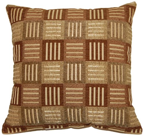 Dakotah 17 by 17-Inch Crosshatch Knife Edge Pillow, Jade, Set of 2