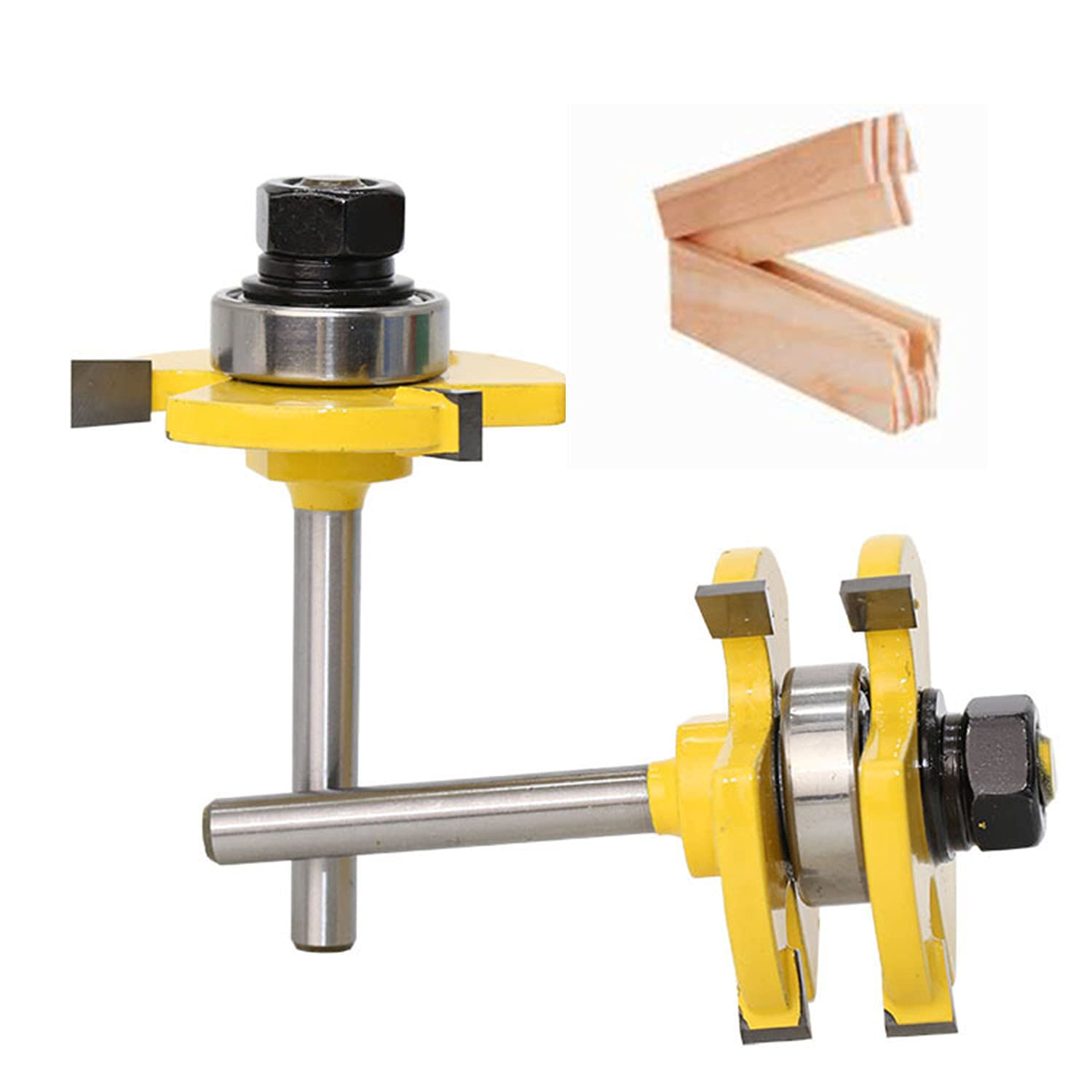 Set di punte per fresa con gambo da 3 pezzi 1/4