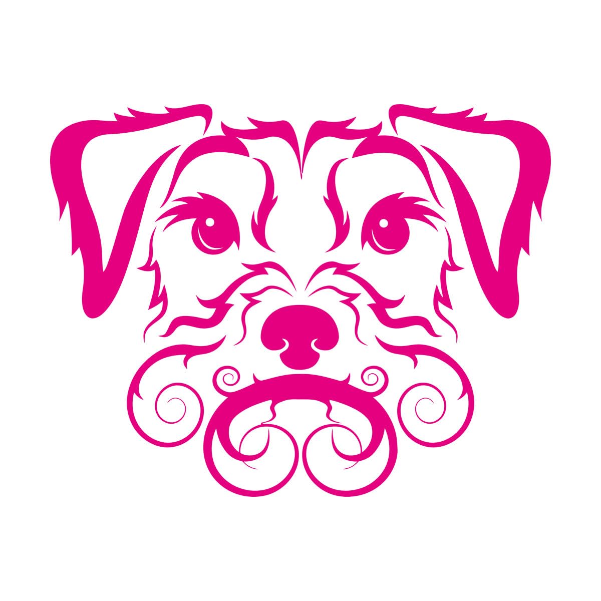 Engraving Decals Pet Dog Cute Curly Haired Irish Terrier 81x104.7cm Equipped with Transfer Film kit Extra Large Rosered — image 1