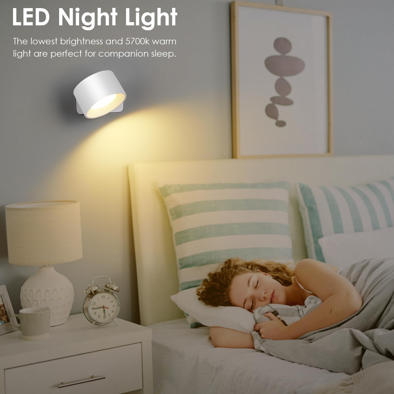 Lampade Da Parete A Batteria Set Di 2 - Telecomando, 3 Colori Luce, Dimmerabili, Ricaricabili USB-C, In Legno