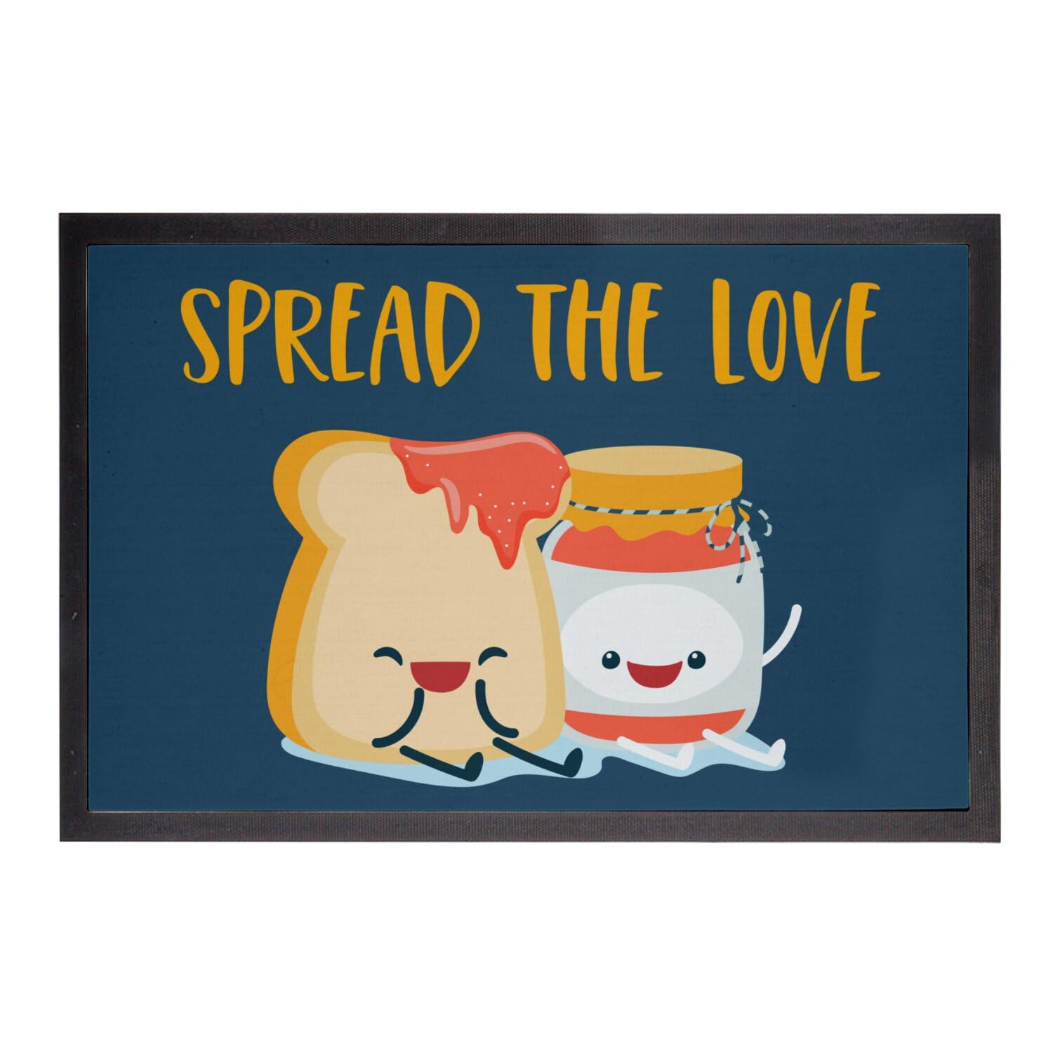 Paillasson bleu Spread The Love tapis entrée plein de douceur