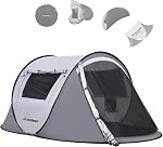 EchoSmile Instant Pop-Up Camping Tent, 2 Person Tent, Family Tents for Camping, Portable Automatic Tent, Water Resistance Dome Tent, Easy Set up Windproof Outdoor Backpacking Tent for Hiking Camping