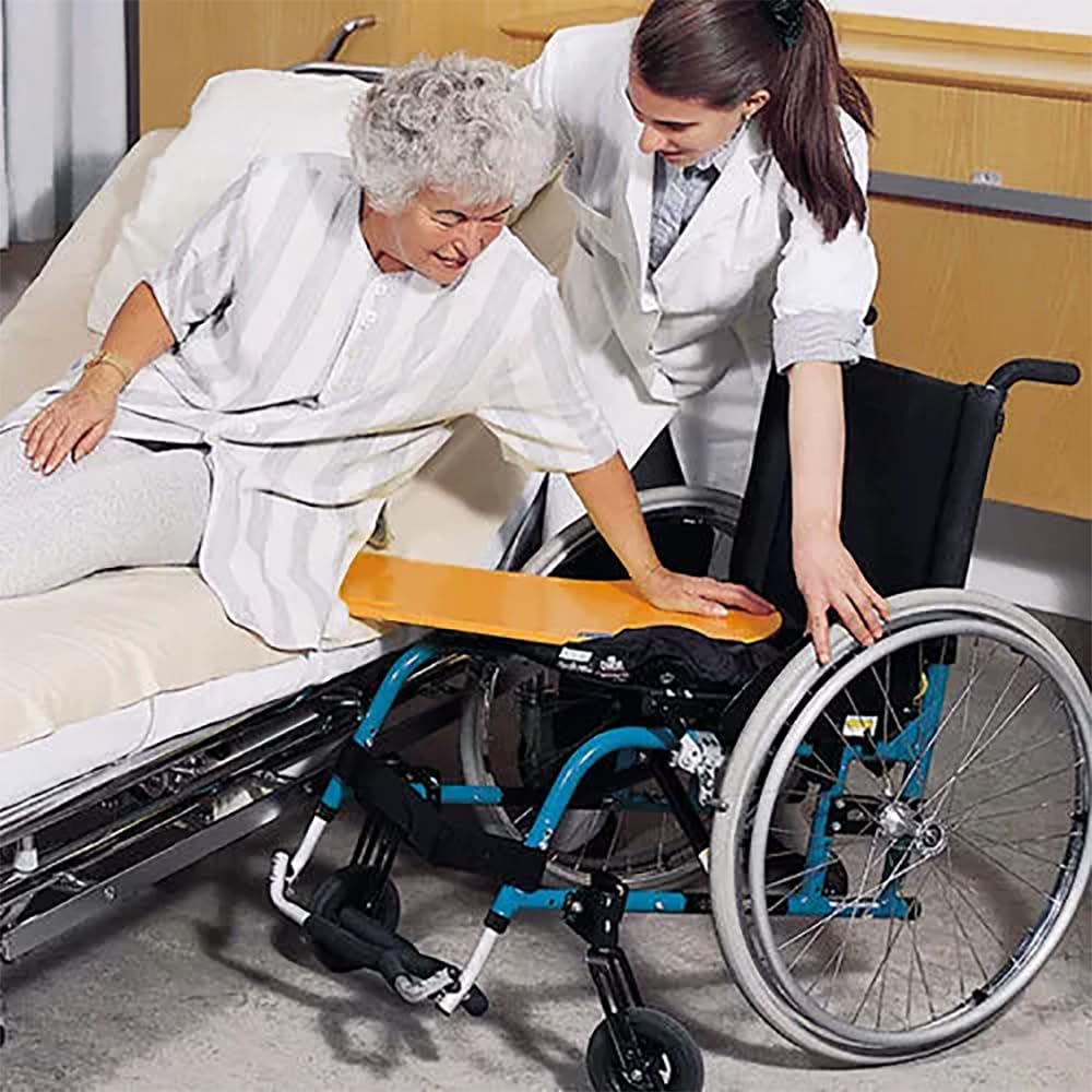 TsoLay Tabla De Transferencia para Usuario De Silla De Ruedas, Tabla De Transferencia De Pacientes con Ruedas, Capacidad De Peso De 330 LB, Superficie Lisa, 1 Asidero Seccionado