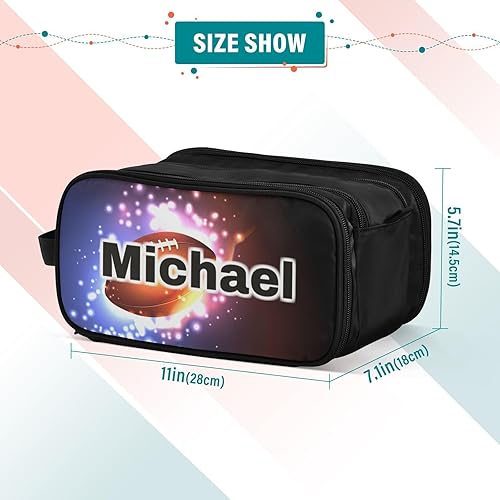 Miniatura 3 de Bolsa de aseo personalizada con bandera estadounidense de béisbol, bolsa de ducha de gran capacidad, bolsa de afeitar de apertura ancha para