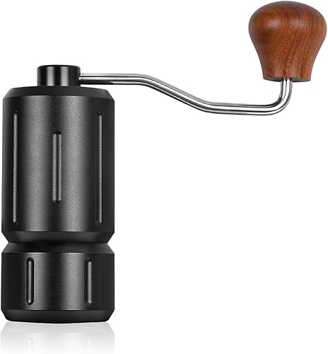 Mini molinillo de café manual, molinillo de café de mano, capacidad de 0.88 onzas de grano de café con rebaba cónica, 12 molinillo ajustable ajuste