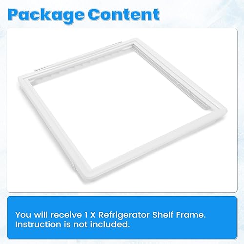 Miniatura 6 de Kojem 241969501 Marco de estante para refrigerador con vidrio compatible con Electrolux Frigidaire Kenmore Whirlpool Refrigerador Crisper Pan Cover