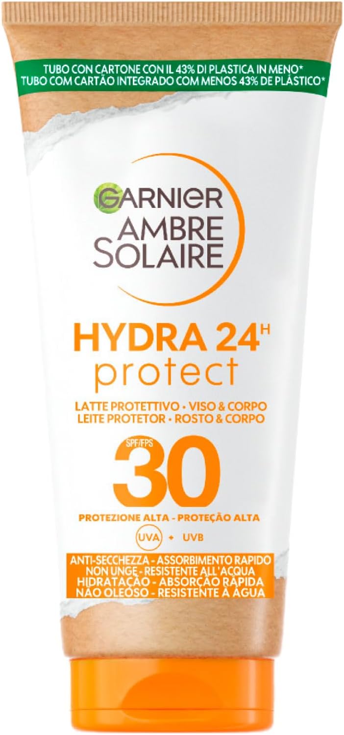 Garnier Ambre Solaire Zonnecrème, vochtinbrengende zonnebrandcrème, SPF 30 cm, 1 x 50 ml