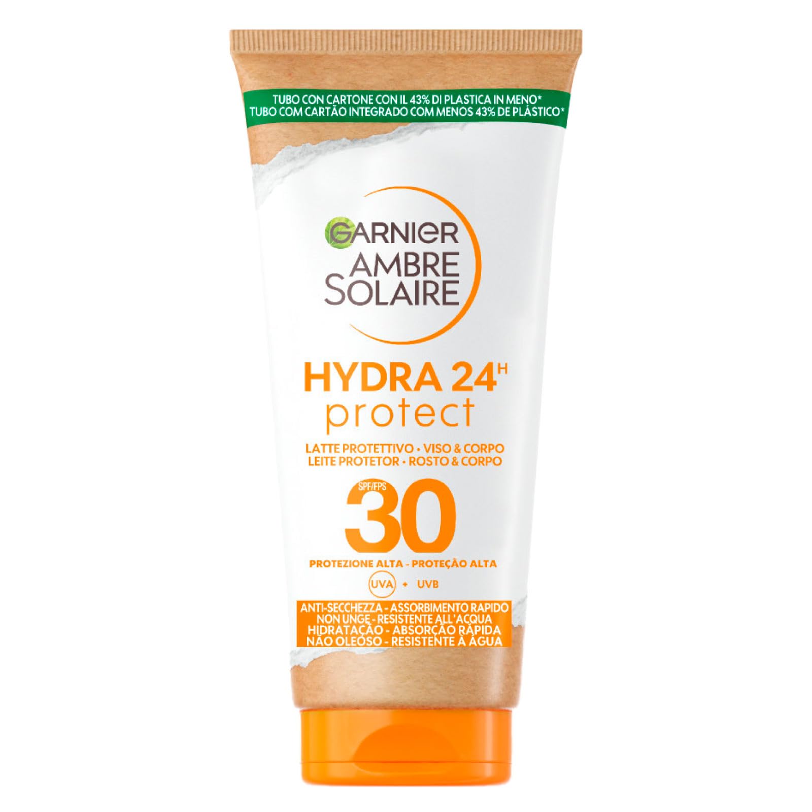 Garnier Ambre Solaire Crème Solaire Hydratant Protection Solaire Lait SPF 30, 50 ml