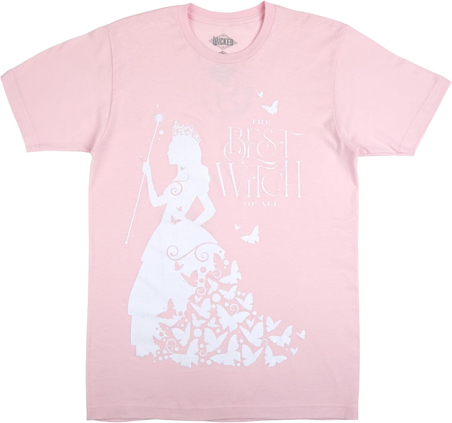 Bioworld Wicked Best Witch Women's Pink Crew Neck Short Sleeve T-Shirt