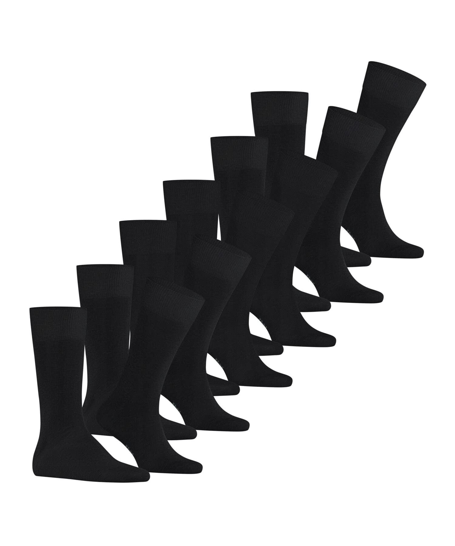 FALKE Herren Happy 6-Pack Socken atmungsaktive Baumwolle verstärkte langlebige Herrensocken ein Allrounder für Business und Alltag Baumwollstrümpfe einfarbig im Multipack 6 Paar