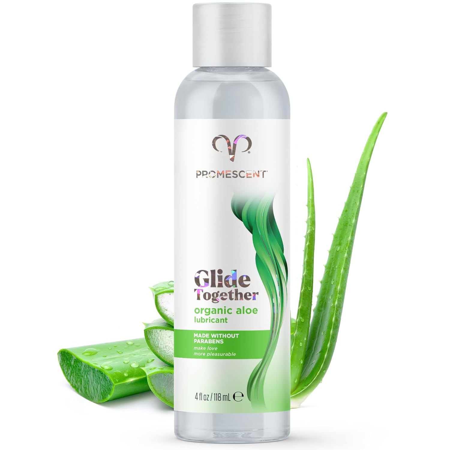 PromescentOrganic Lube with Natural Ingredients, Premium Personal Lubricant for Couples, Condom Compatible Natural, Long-Lasting Aloe Lube, Water Based Lube (4 oz)