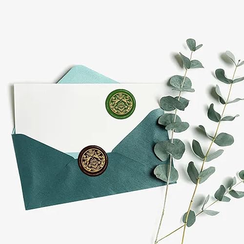 Miniatura 4 de CRASPIRE Sello de cera de colibrí, sello de flor de pájaro, sello de cobre, 1.181 in, cabeza de sello de latón extraíble retro con mango de madera