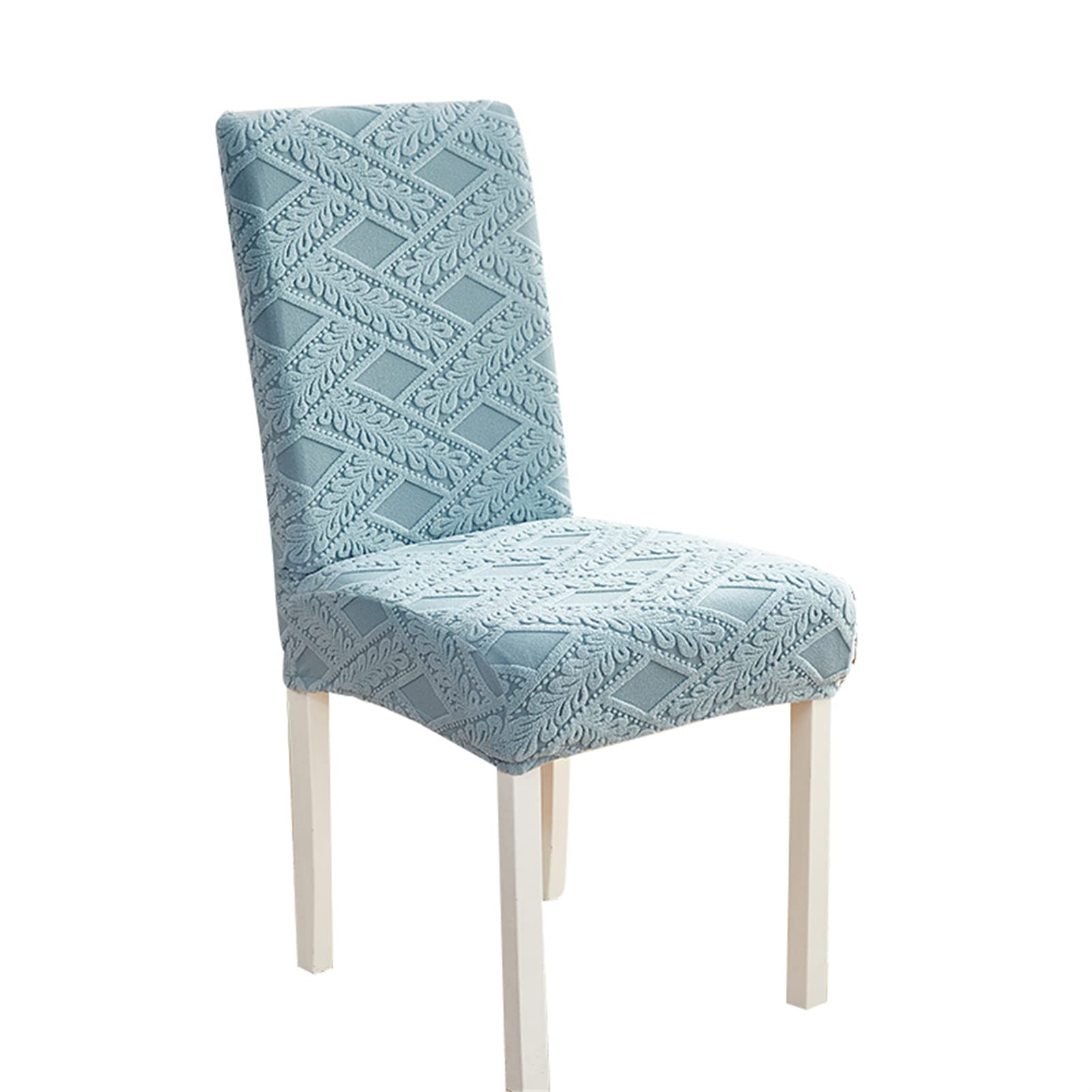 Housse de protection de siège de chaise amovible lavable salle à manger bleu