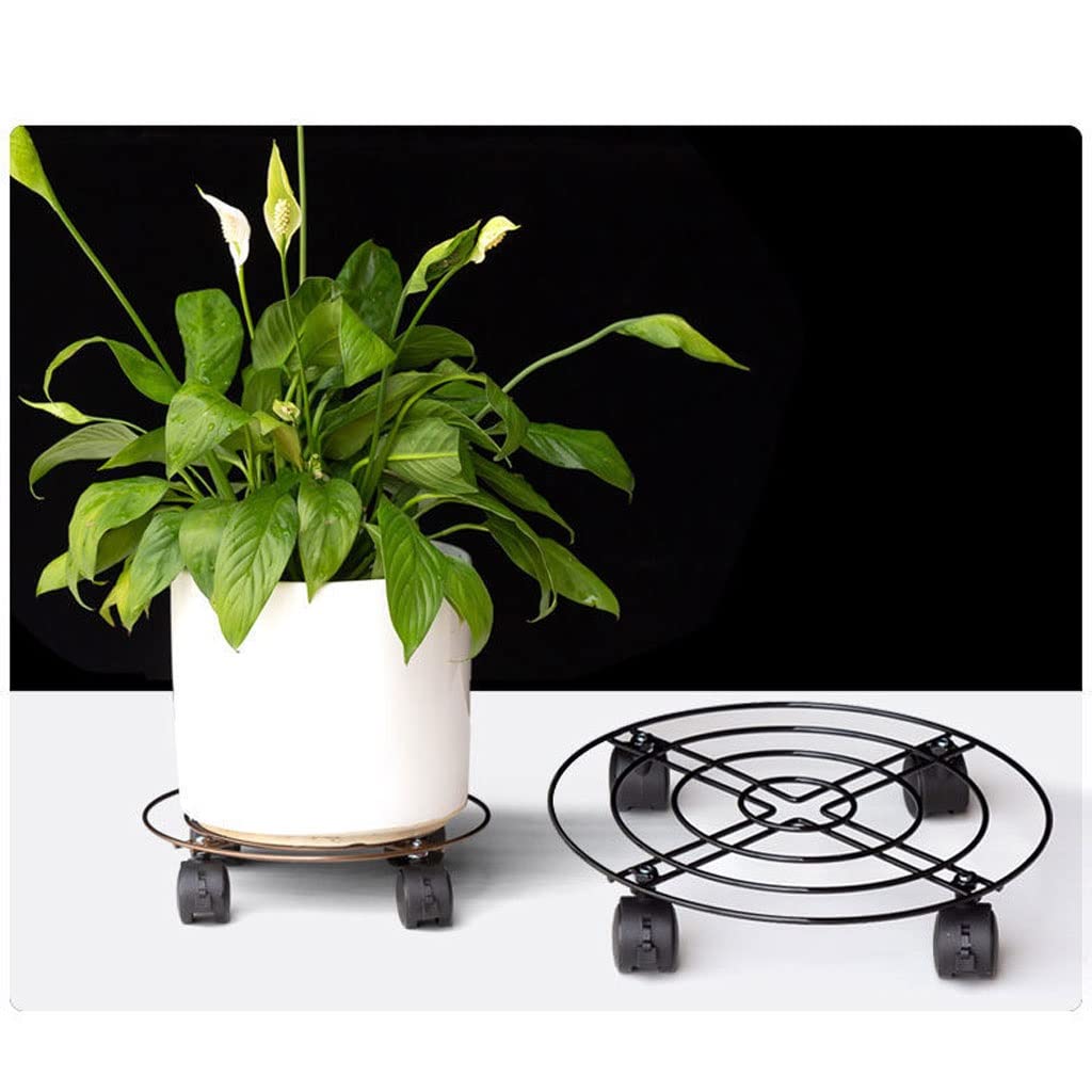 wózek na rośliny, Pojemnik na rośliny Heavy Metal stojak sadzarkę podstawa rolkowa(White,25cm)