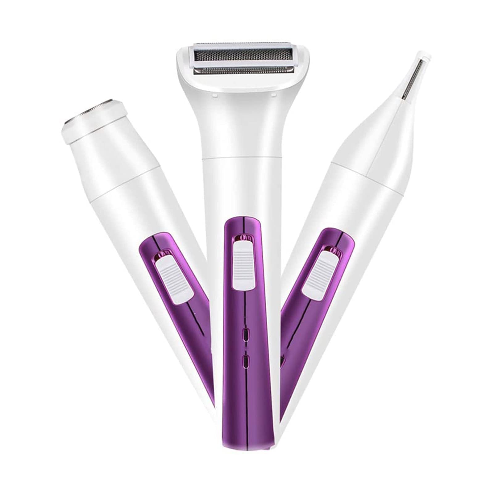 Epilator Three-in- One Hair Removal for Women Wet Dry Womens Shaver Trimmer Cordless Rechargeable