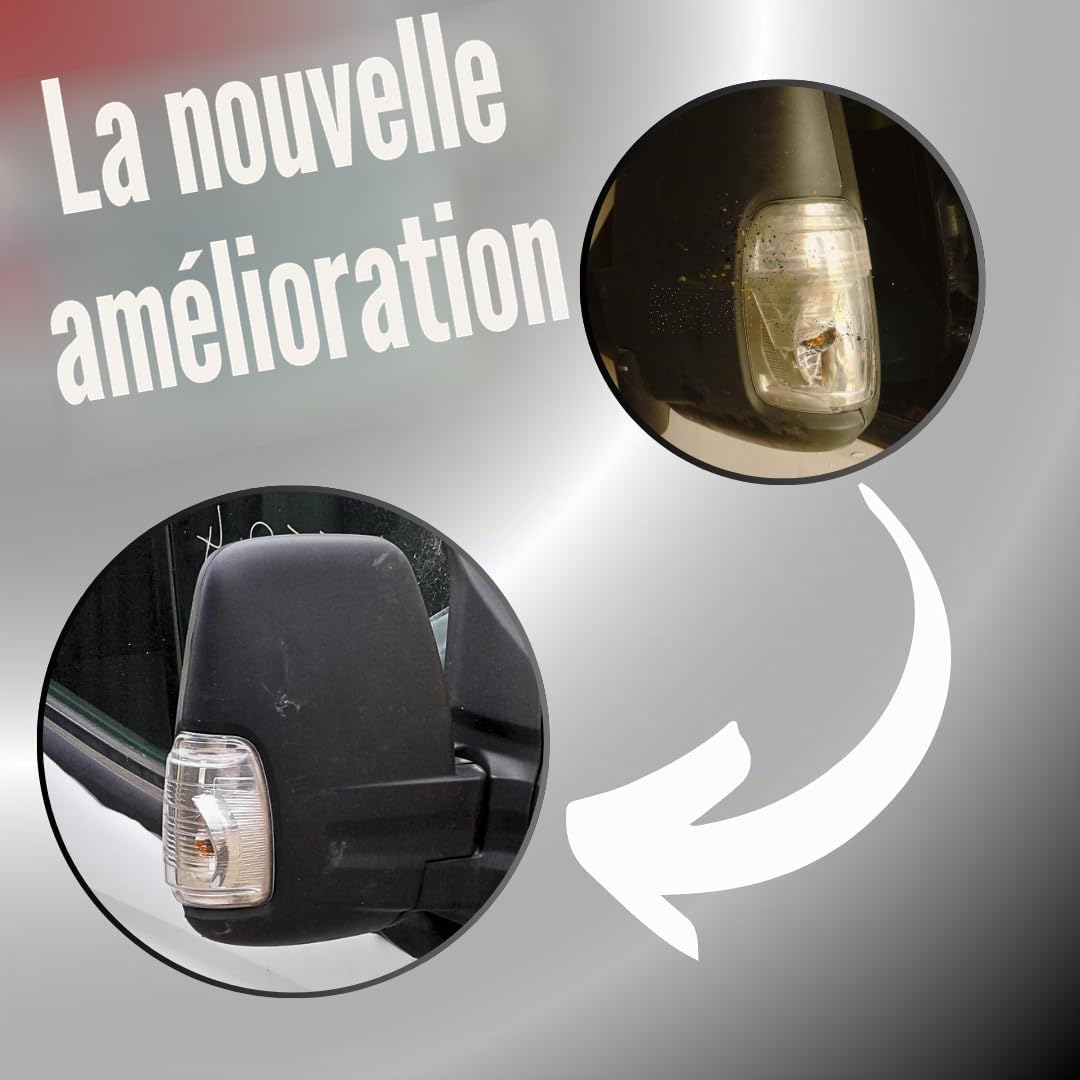 Lot de 2 clignotants de rétroviseur extérieur gauche et droite compatibles avec Ford Transit à partir de 2014 BK3113B381CA BK3113B382CA