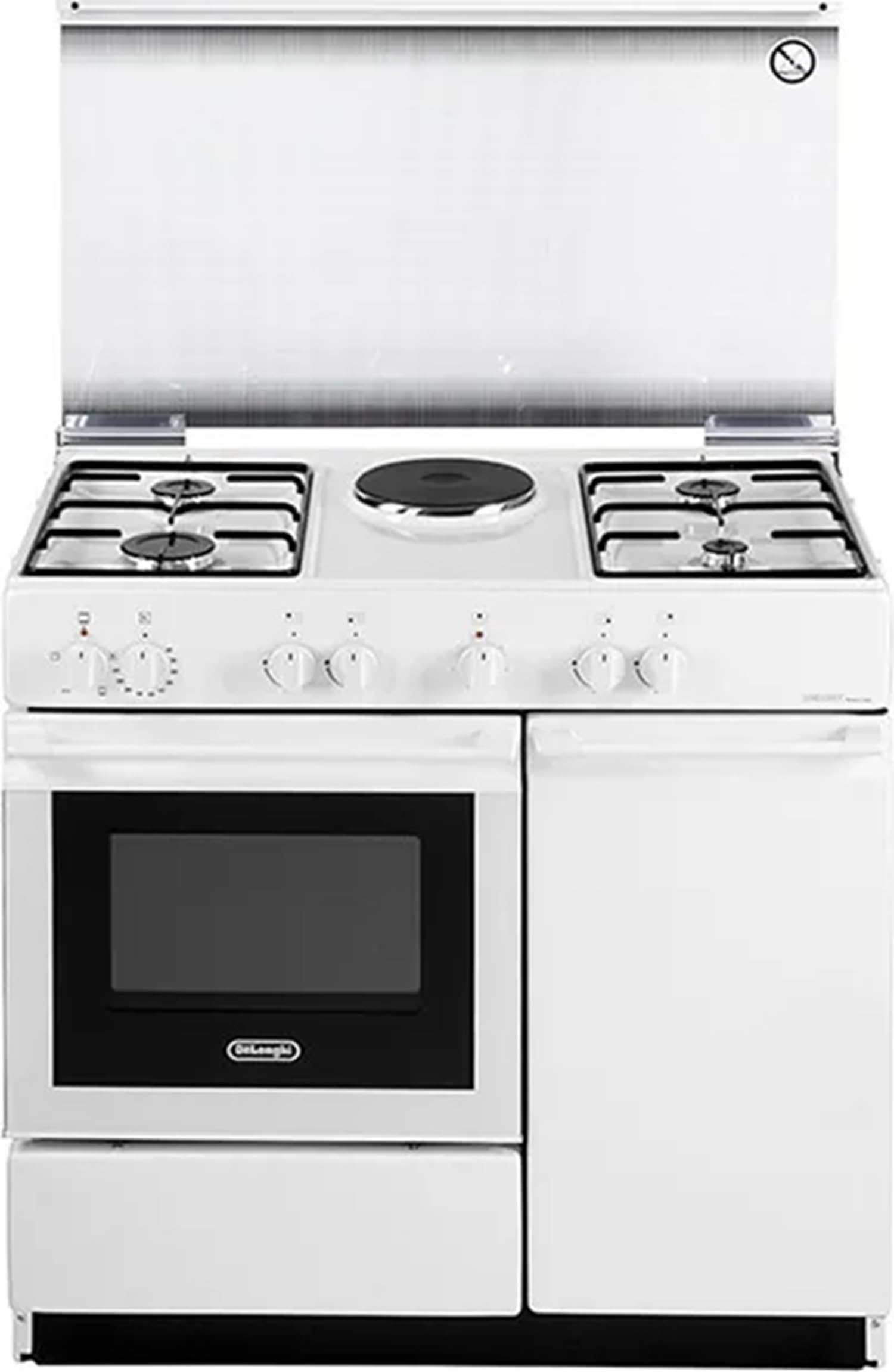 SEW8541NEDM - Cucina a gas con forno elettrico, 4 fuochi, 86x50 cm, colore Bianco