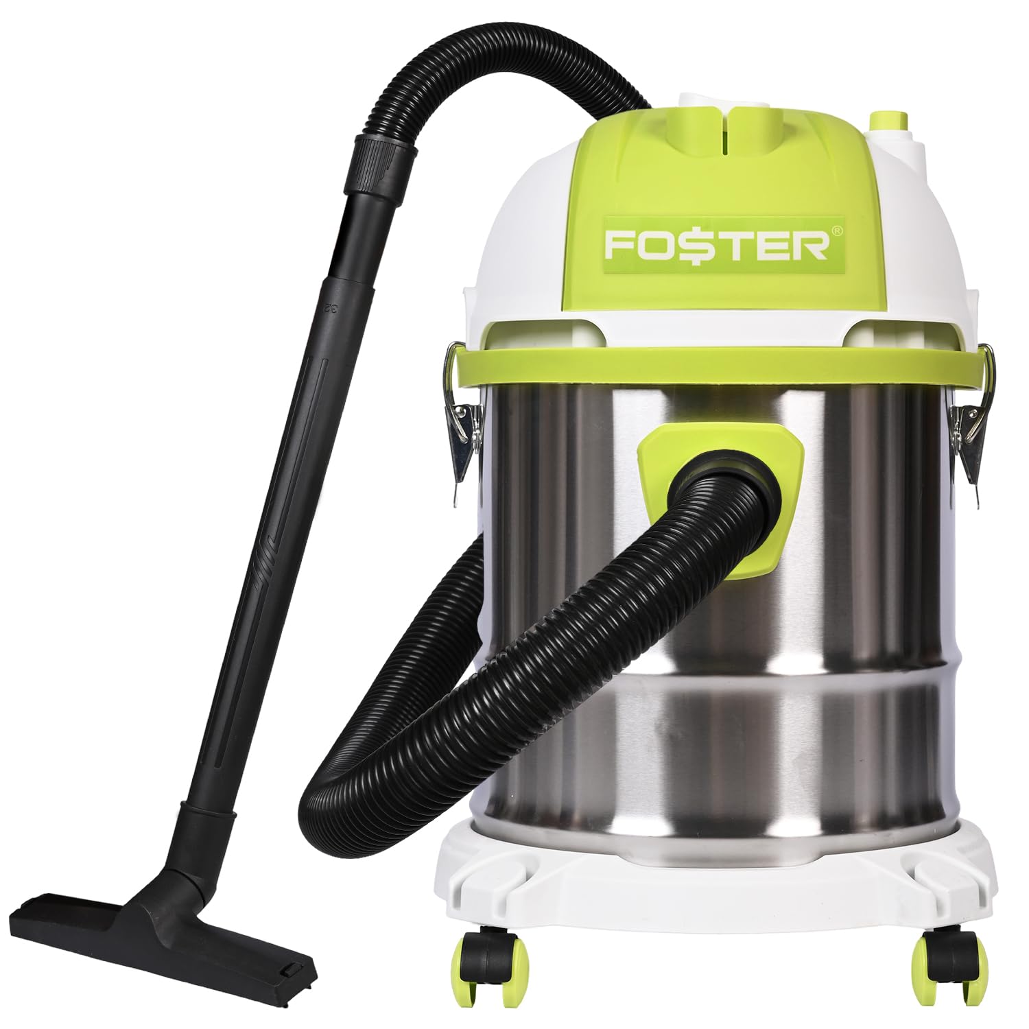Foster WD-15 Wet and Dry Vacuum Cleaner with Blower Function 19.5kPa Suction Power 15L Tank HEPA Filter 1500 Watts for Home Carpet Sofa Upholstery Car Cleaning (Pack of 1, White & Green)-image-12