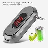 Vista 8 de ASHATA 3.5MM Audio Head Mobile Phone/Pad/MP3/MP4/MP5/Tablet FM Transmitter Built in 300mAh Battery Car Radio Transmitter